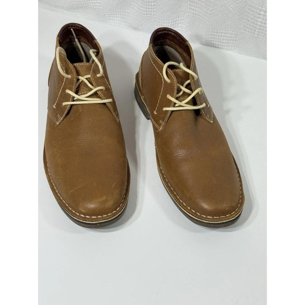 Kenneth Cole Reaction Desert Wind Mens‎ Leather Chukka Boots 11 M Brown Lace Up